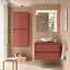 Mueble de baño Noja suspendido 2 cajones sobre encimera red satin de Salgar
